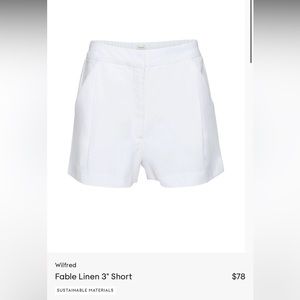 Aritzia Wilfred Fable Linen Shorts